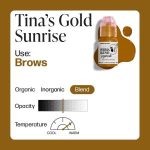 رنگ تاتو پرمابلند تیناز گلد Tina's Gold قهوه ای